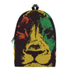 Grunge Rasta Lion Print Backpack