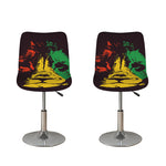 Grunge Rasta Lion Print Bar Stool Covers