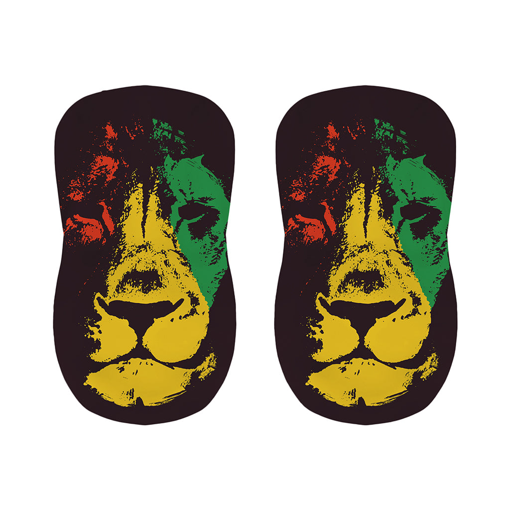 Grunge Rasta Lion Print Bar Stool Covers