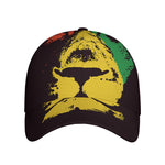 Grunge Rasta Lion Print Baseball Cap