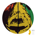 Grunge Rasta Lion Print Basketball
