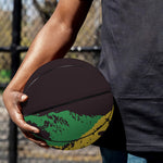 Grunge Rasta Lion Print Basketball