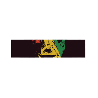Grunge Rasta Lion Print Bed Runner