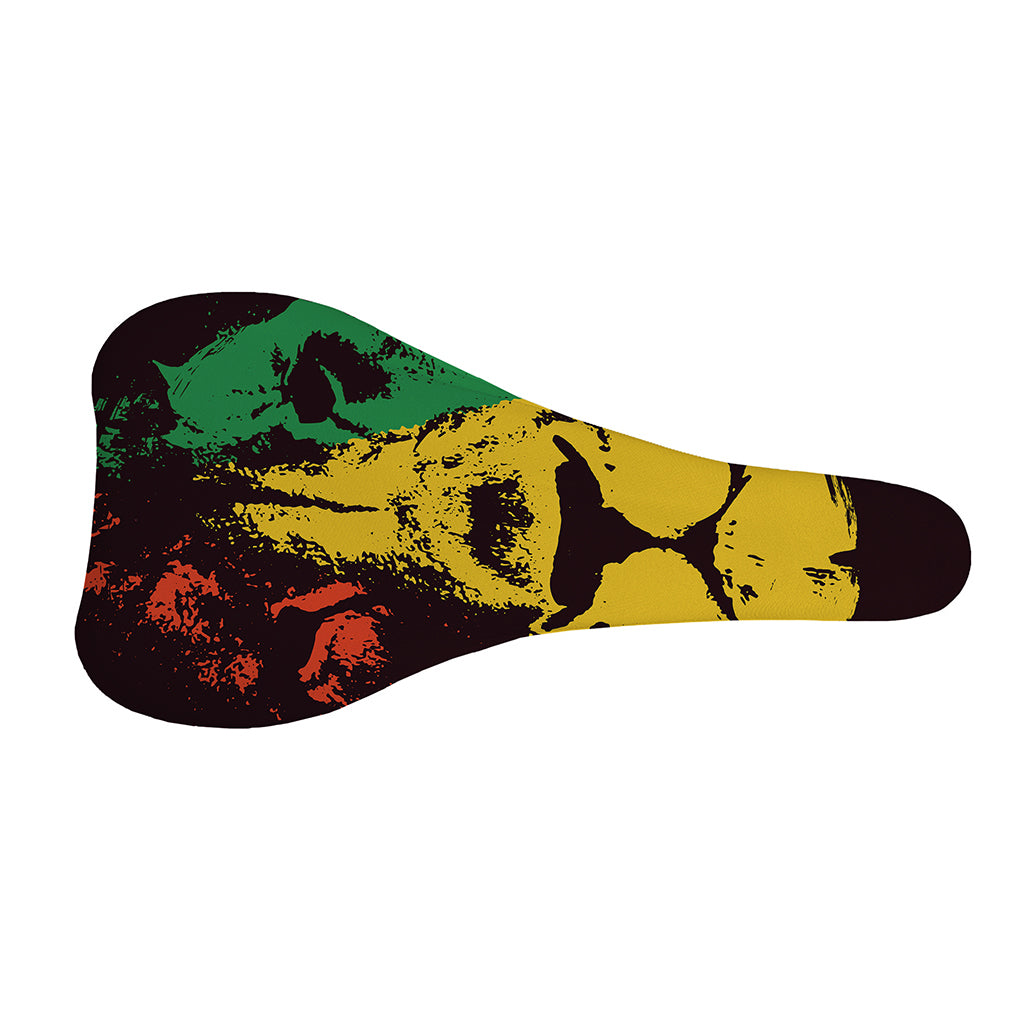 Grunge Rasta Lion Print Bicycle Seat Cover