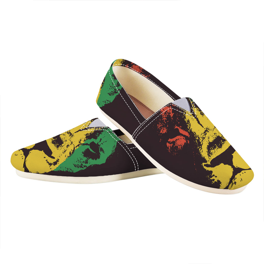 Grunge Rasta Lion Print Casual Shoes