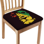 Grunge Rasta Lion Print Chair Cushion Cover