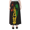 Grunge Rasta Lion Print Chiffon Maxi Skirt