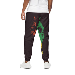 Grunge Rasta Lion Print Cotton Pants