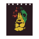 Grunge Rasta Lion Print Curtain