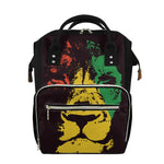 Grunge Rasta Lion Print Diaper Bag