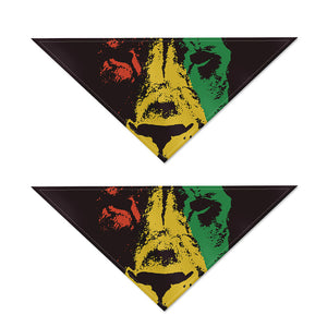 Grunge Rasta Lion Print Dog Bandana