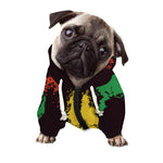 Grunge Rasta Lion Print Dog Zip Up Hoodie