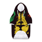Grunge Rasta Lion Print Dog Zip Up Hoodie