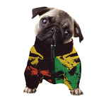 Grunge Rasta Lion Print Dog Zip Up Jacket