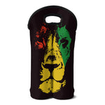 Grunge Rasta Lion Print Double Neoprene Wine Tote