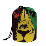 Grunge Rasta Lion Print Drawstring Makeup Bag
