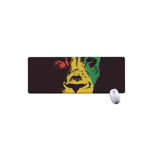Grunge Rasta Lion Print Extended Mouse Pad