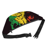 Grunge Rasta Lion Print Fanny Pack