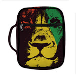 Grunge Rasta Lion Print Front Pocket Bible Bag