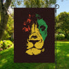 Grunge Rasta Lion Print Garden Flag