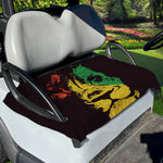 Grunge Rasta Lion Print Golf Cart Seat Cover