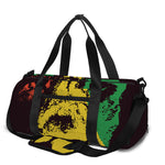 Grunge Rasta Lion Print Gym Bag