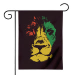 Grunge Rasta Lion Print House Flag