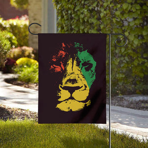 Grunge Rasta Lion Print House Flag