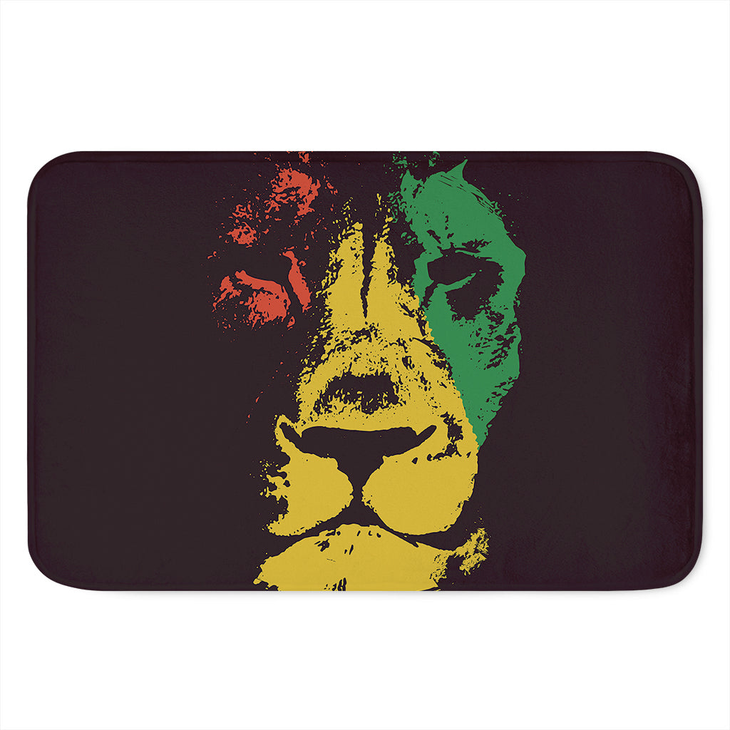 Grunge Rasta Lion Print Indoor Door Mat