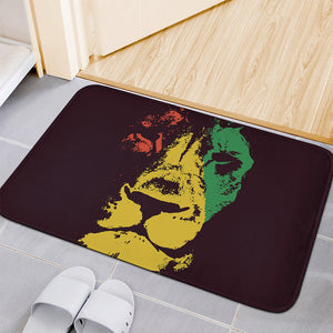 Grunge Rasta Lion Print Indoor Door Mat