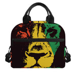 Grunge Rasta Lion Print Insulated Lunch Bag