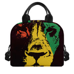 Grunge Rasta Lion Print Insulated Lunch Bag