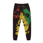 Grunge Rasta Lion Print Jogger Pants