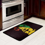 Grunge Rasta Lion Print Kitchen Mat