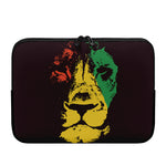 Grunge Rasta Lion Print Laptop Sleeve