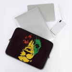 Grunge Rasta Lion Print Laptop Sleeve