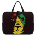 Grunge Rasta Lion Print Laptop Sleeve With Handle
