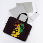 Grunge Rasta Lion Print Laptop Sleeve With Handle