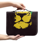 Grunge Rasta Lion Print Leather Bible Cover