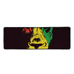 Grunge Rasta Lion Print Long Kitchen Mat