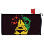 Grunge Rasta Lion Print Mailbox Cover