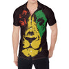 Grunge Rasta Lion Print Men's Shirt