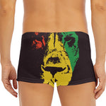 Grunge Rasta Lion Print Men's Short Boxer Briefs