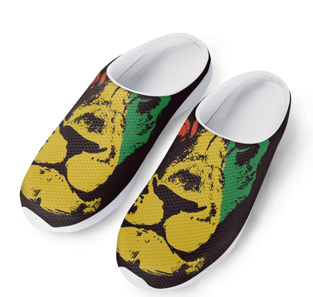 Grunge Rasta Lion Print Mesh Casual Shoes