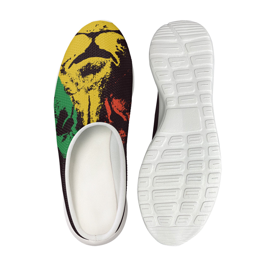 Grunge Rasta Lion Print Mesh Casual Shoes