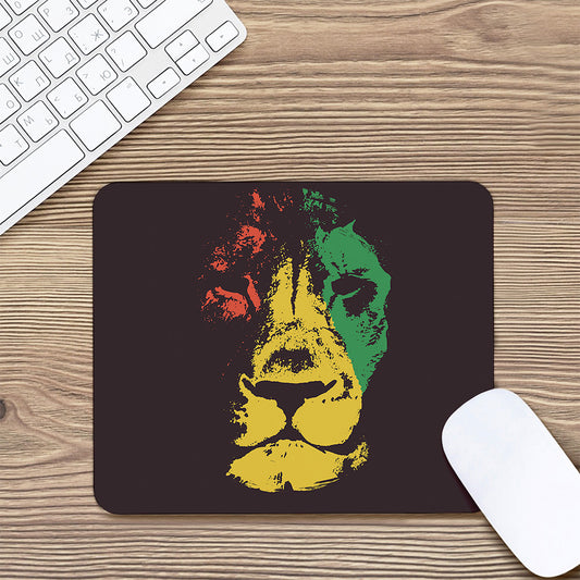 Grunge Rasta Lion Print Mouse Pad