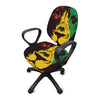 Grunge Rasta Lion Print Office Chair Cover