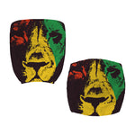 Grunge Rasta Lion Print Office Chair Cover