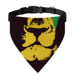 Grunge Rasta Lion Print Over The Collar Dog Bandana
