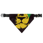 Grunge Rasta Lion Print Over The Collar Dog Bandana